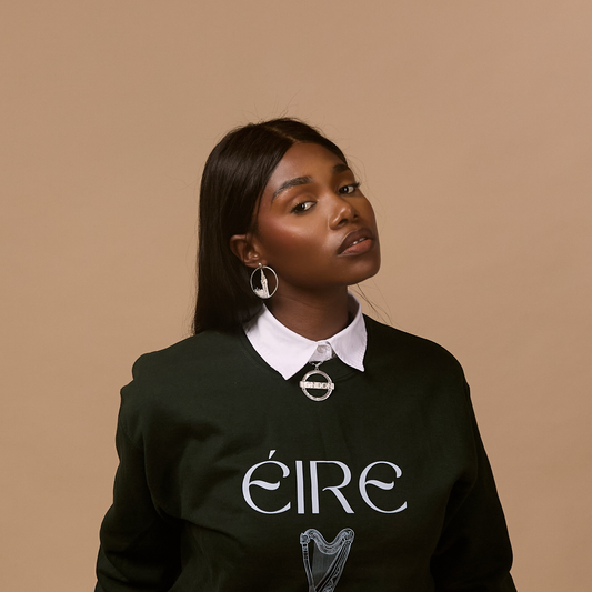 Big Ben Large Earrings – Gold – Pendant or earrings inspired by London’s iconic Big Ben tower – elegant architectural design on model