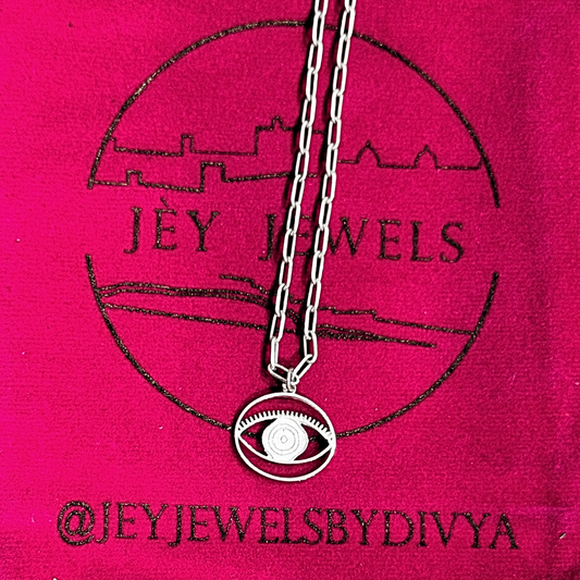 Evil Eye Dangling Bracelet Small - Silver – handcrafted silver charm bracelet by Jey Jewels by Divya
