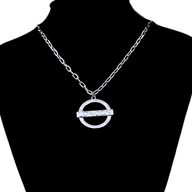 London Medium Necklace – Silver – A tribute to London’s essence – elegant handcrafted jewellery inspired by its iconic cityscape, styled on a black backdrop