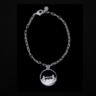 Tower Bridge Medium Bracelet – Silver – Intricate detailing inspired by London’s Tower Bridge – heritage architecture in wearable form on dark background