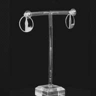 Big Ben Medium Earrings – Silver – Pendant or earrings inspired by London’s iconic Big Ben tower – elegant architectural design on dark background video