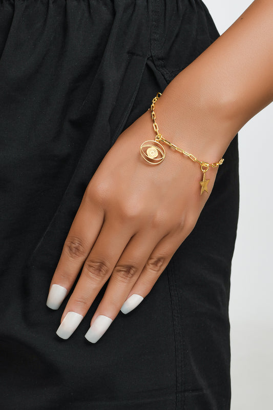 Healing Charms Dangling Bracelet Mix - 2 Small - Gold – handcrafted gold or silver charm bracelet by Jéy Jewels by Divya