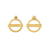 London Medium Earrings – Gold – A tribute to London’s essence – elegant handcrafted jewellery inspired by its iconic cityscape, styled on a white backdrop