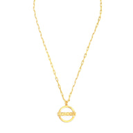London Medium Necklace – Gold – A tribute to London’s essence – elegant handcrafted jewellery inspired by its iconic cityscape, styled on a white backdrop