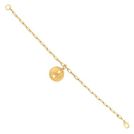 Yin Yang Dangling Bracelet Small - Gold – handcrafted gold charm bracelet by Jéy Jewels by Divya on white background