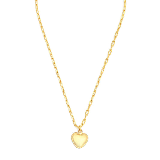 Heart Pendant Necklace Small - Gold – elegant pendant necklace with spiritual meaning by Jéy Jewels by Divya on white background