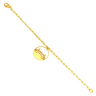 Tower Bridge Medium Necklace – Gold – Intricate detailing inspired by London’s Tower Bridge – heritage architecture in wearable form on white background