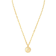 Yin Yang Pendant Necklace Small - Gold – elegant pendant necklace with spiritual meaning by Jéy Jewels by Divya on white background