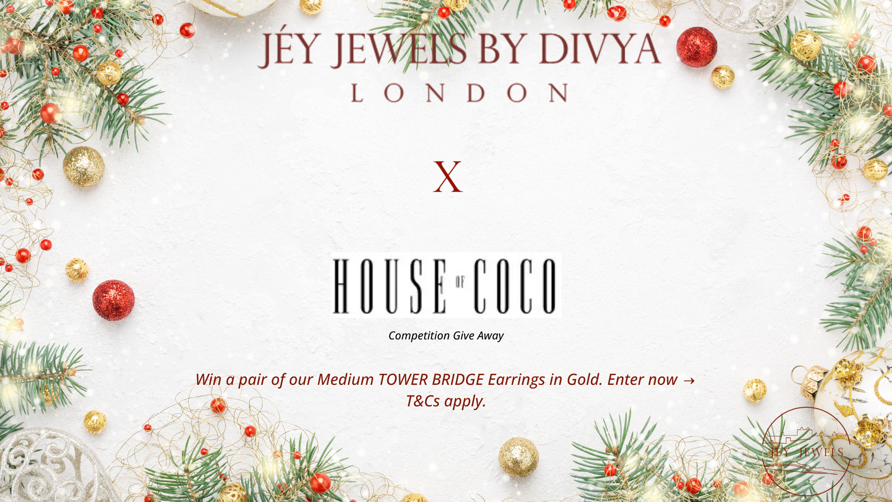 House of CoCo × Jéy Jewels by Divya: Win One of Six Pairs of Tower Bridge Medium Hoops