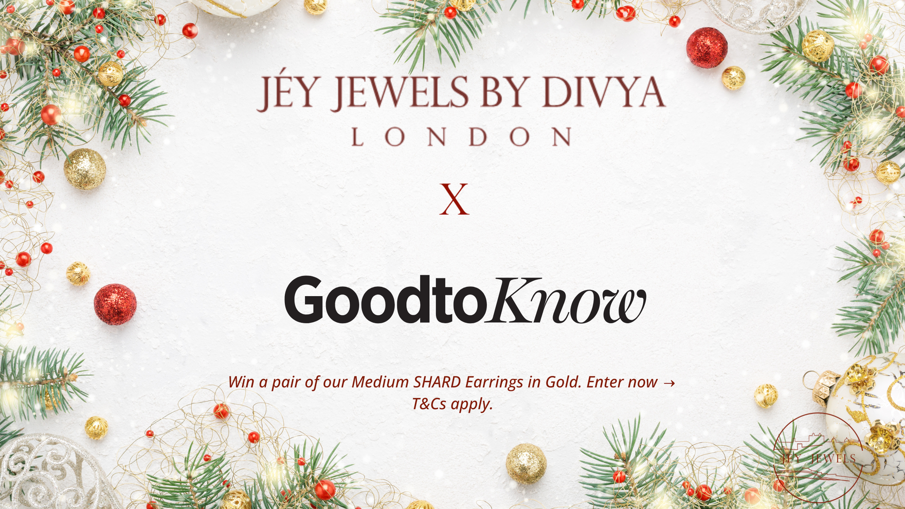 Good To Know X Jéy Jewels by Divya - Win one of 5 Gold Plated Shard Medium Hoops + Studs Earrings