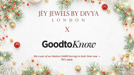 Good To Know X Jéy Jewels by Divya - Win one of 5 Gold Plated Shard Medium Hoops + Studs Earrings
