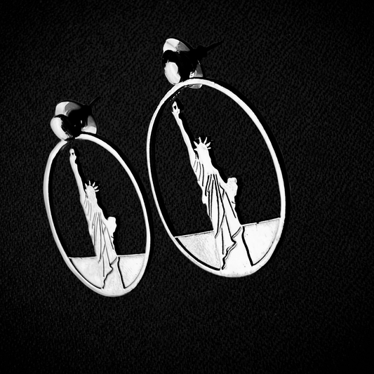 Statue of Liberty Earrings Large - Gold