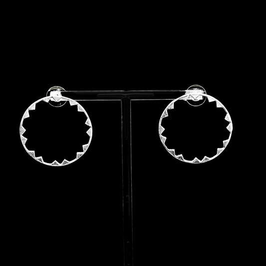 Austrian Alps Large Earrings - Silver