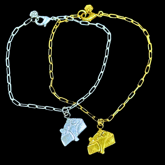 Cheesecake Bracelet - Single Charm - Silver