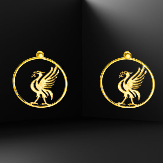 Liver Bird Large Earrings