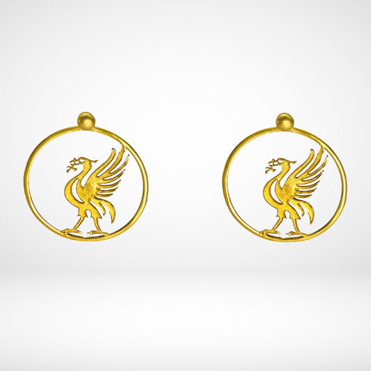 Liver Bird Large Earrings