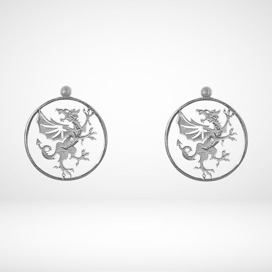 Welsh Dragon Large Earrings