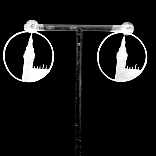 Big Ben Studs + Hoop Earrings Large Silver
