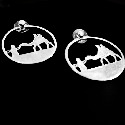 Dune Whisperer Stud + Hoops Earrings Large - Silver
