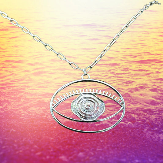 Evil Eye Pendant Necklace Large