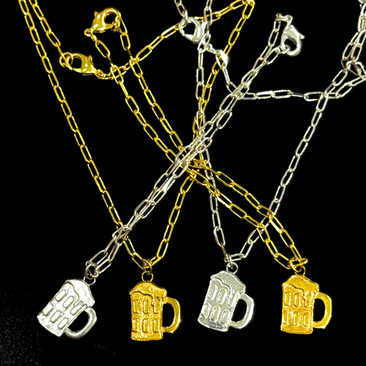 Beer Mug Bracelet - Single Charm - Silver