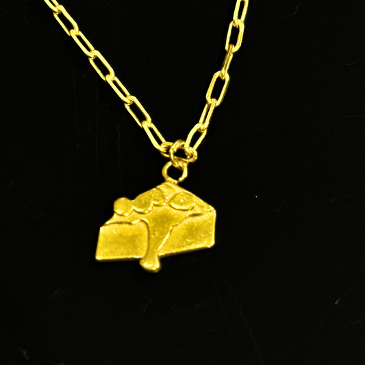 Cheesecake Necklace - Single Charm - Gold