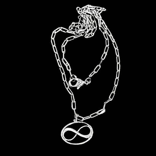 Cosmic Infinity Charm Pendant Necklace Small - Silver