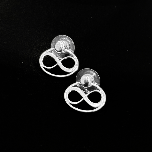 Cosmic Infinity Charm + Studs Earrings Small - Silver