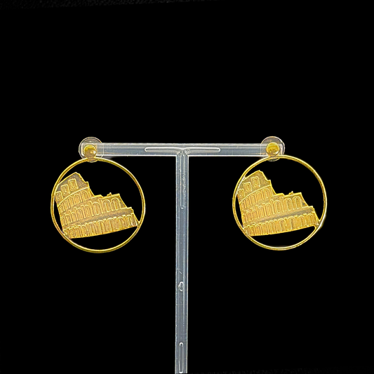 Colosseum Stud + Hoop Earrings - Gold