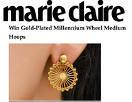 Jéy Jewels by Divya London Millennium Wheel Medium hoop earrings featured in Marie Claire