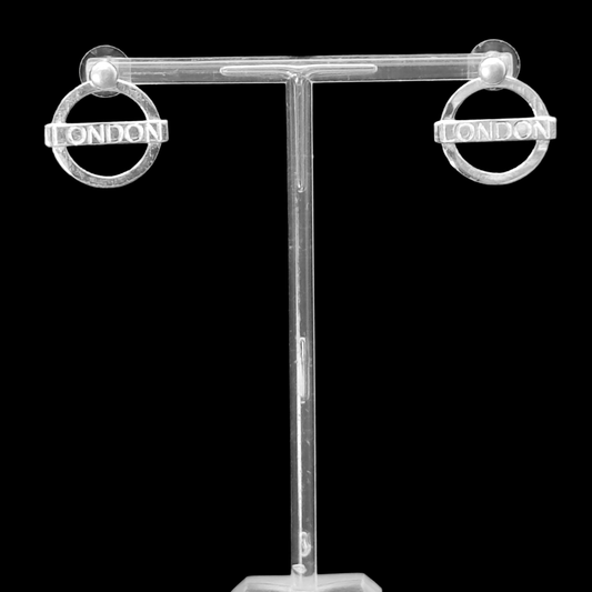 London Studs + Hoop Earrings Medium Silver