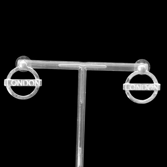 London Studs + Hoop Earrings Medium Silver