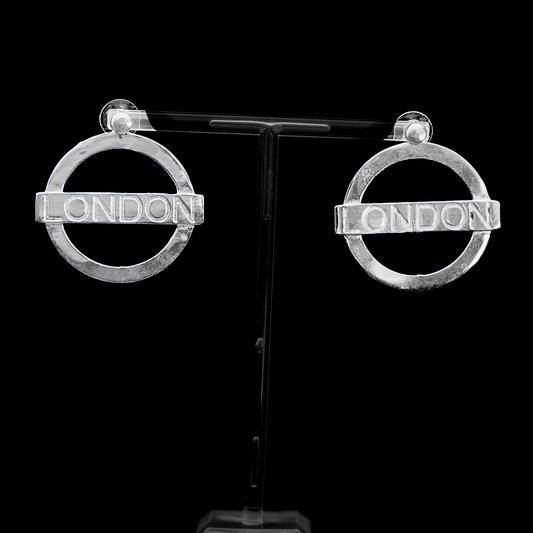 London Studs + Hoop Earrings Large Silver