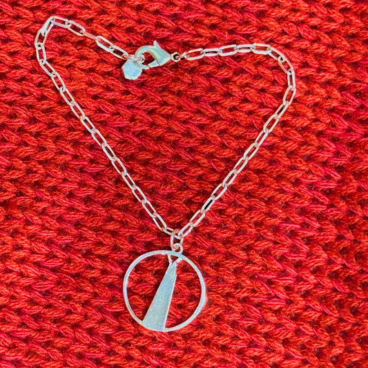 Shard Dangling Hoop Bracelet Medium - Silver