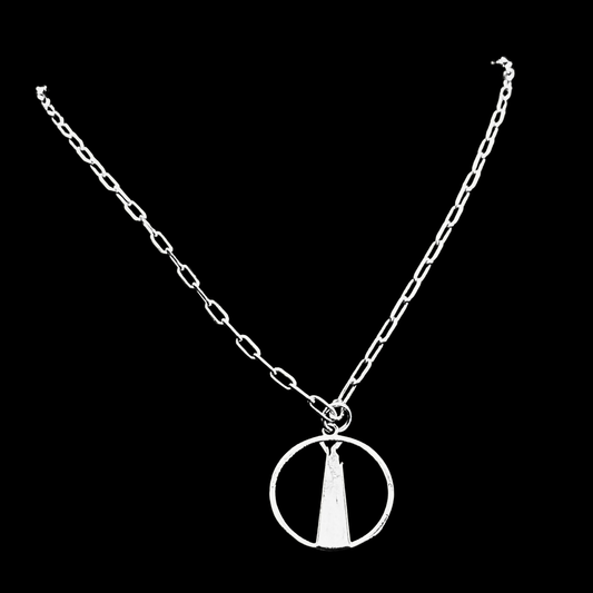 Shard Pendant Necklace Medium - Silver