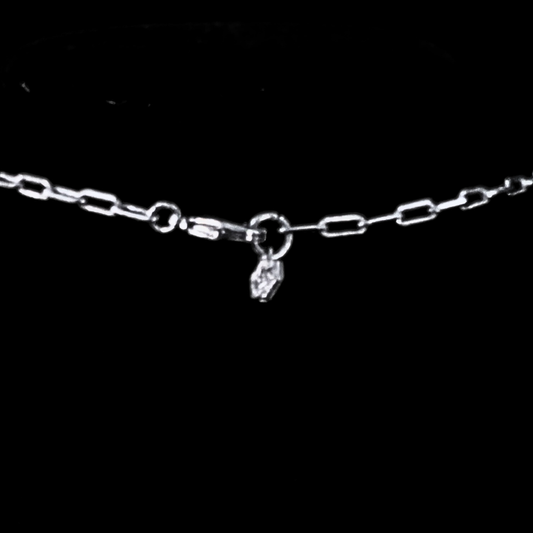 London Large Necklace – Silver – A tribute to London’s essence – elegant handcrafted jewellery inspired by its iconic cityscape, styled on a black backdrop
