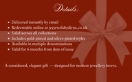 Luxury digital gift card by Jéy Jewels by Divya – timeless jewellery gifting