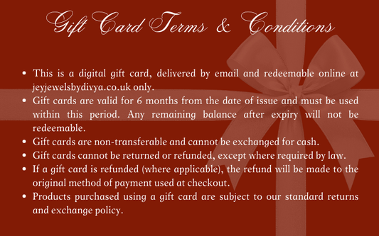 Luxury digital gift card by Jéy Jewels by Divya – timeless jewellery gifting