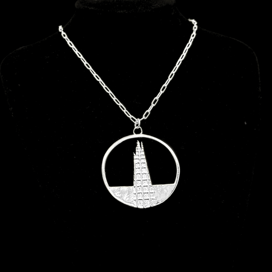 Shard Pendant Necklace Large - Silver