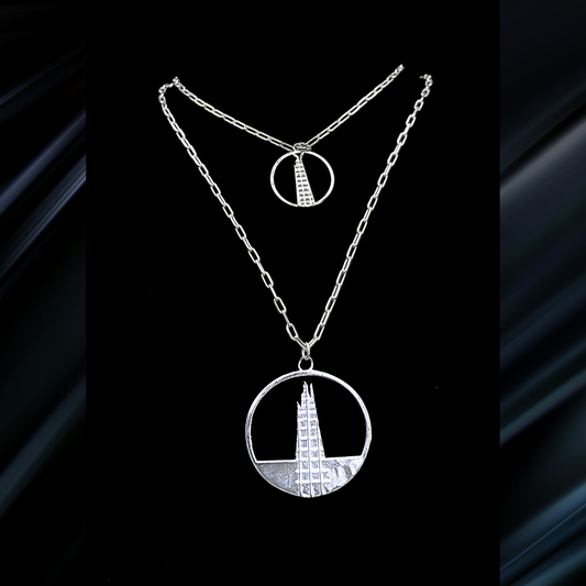 Shard Pendant Necklace Large - Silver
