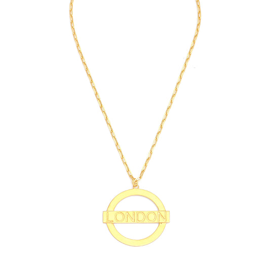 London Pendant Necklace Large - Gold