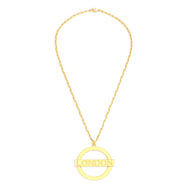 London Large Necklace – Gold – A tribute to London’s essence – elegant handcrafted jewellery inspired by its iconic cityscape, styled on white backdrop