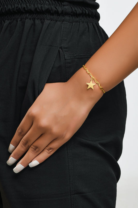 Star Dangling Bracelet Small - Gold