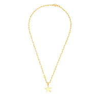 Star Pendant Necklace Small - Gold – elegant pendant necklace with spiritual meaning by Jéy Jewels by Divya on white background full view