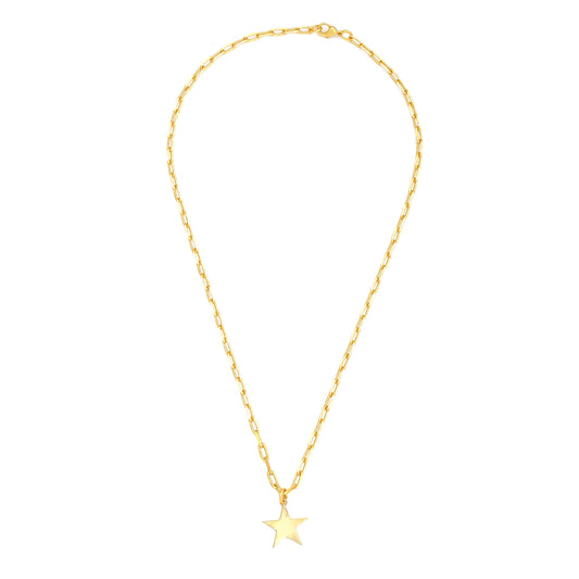 Star Pendant Necklace Small - Gold – elegant pendant necklace with spiritual meaning by Jéy Jewels by Divya on white background full view