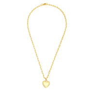 Heart Pendant Necklace Small - Gold – elegant pendant necklace with spiritual meaning by Jéy Jewels by Divya on white background full view