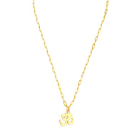 OM Pendant Necklace Small – Gold – elegant pendant necklace with spiritual meaning by Jéy Jewels by Divya on white background