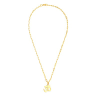 OM Pendant Necklace Small – Gold – elegant pendant necklace with spiritual meaning by Jéy Jewels by Divya on white background