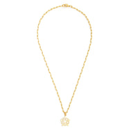 Pentacle Pendant Necklace Small - Gold – elegant pendant necklace with spiritual meaning by Jéy Jewels by Divya on white background full view