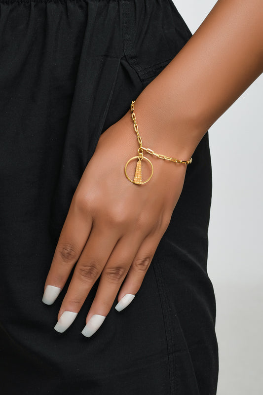 Shard Dangling Hoop Bracelet Medium - Gold
